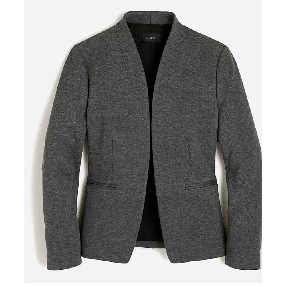 J.Crew $178 Going-Out Blazer in Stretch Twill Size 00 Hthr Dove H2743